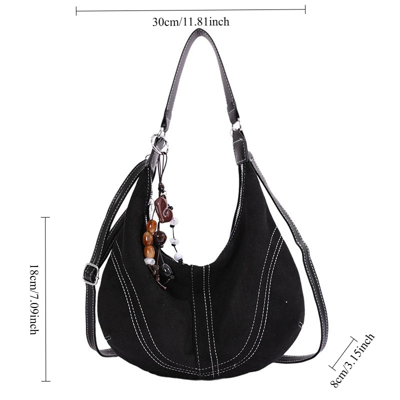 The Suede-Look Dumpling Bag