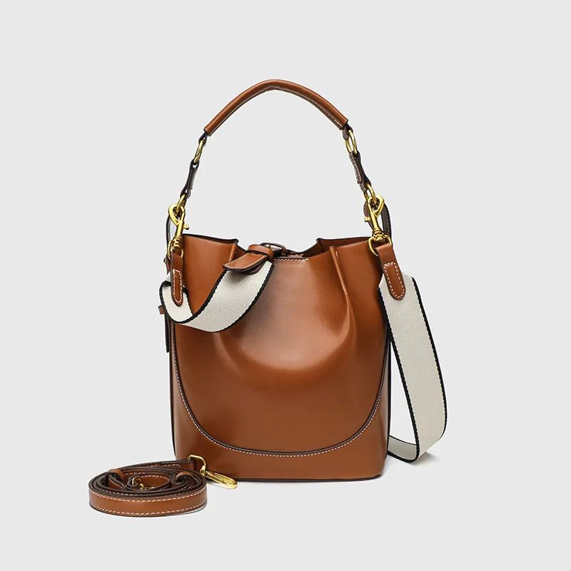 The Drawstring Bucket Bag, product photograph for the SIX7 handbag collection