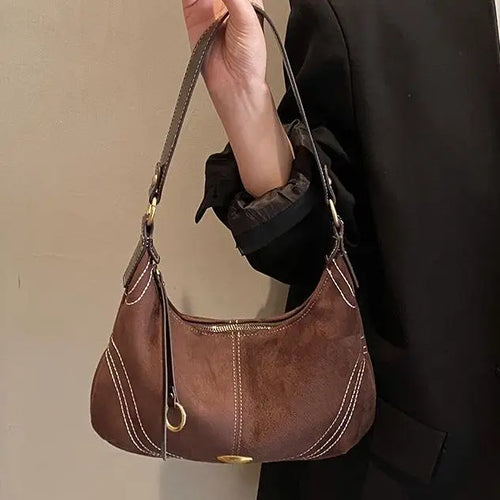 The Contrast-Stitch Shoulder Bag